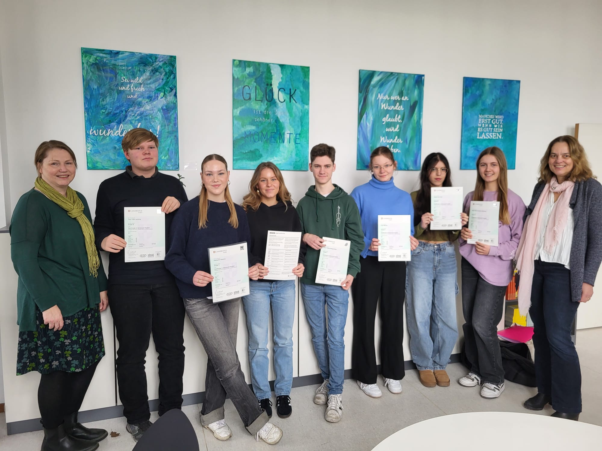 Anton-Schüler und -Schülerinnen erwarben Cambridge-Zertifikat